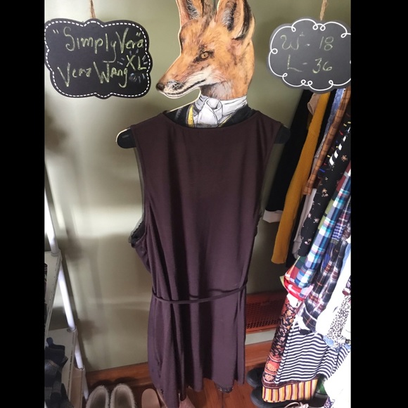 Sleeveless Dark Purple Sequin Vera Wang Dress - Picture 10 of 10